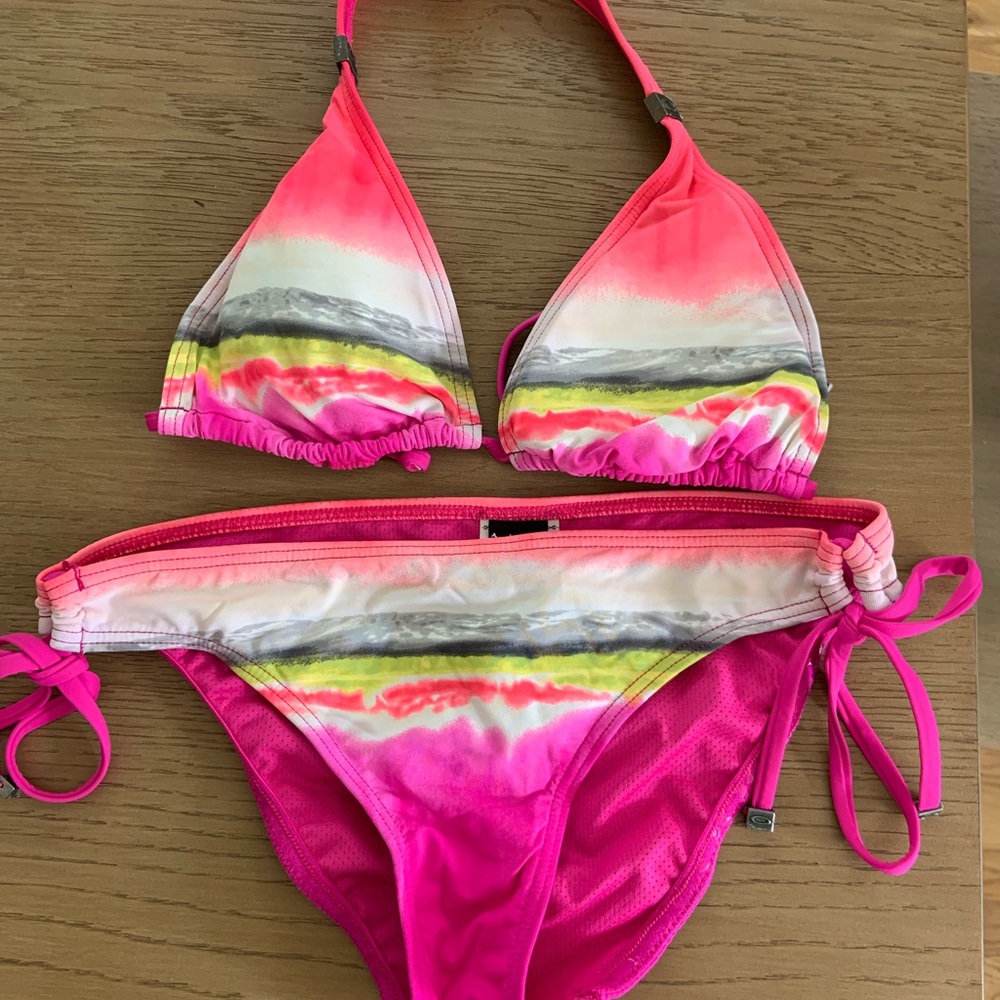 Vibrant Pink and Yellow Bikini Set